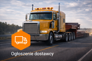 Ogłoszenie dostawcy